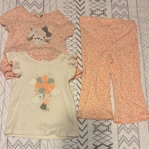 Adorable Kids Pajamas Set - Pink and White